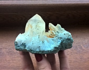 Large Clear Quartz Cluster Crystal Geode, Raw Rare Crystals, Rough Stone, Healing Crystals and Stones, Metaphysical Protection Crystals