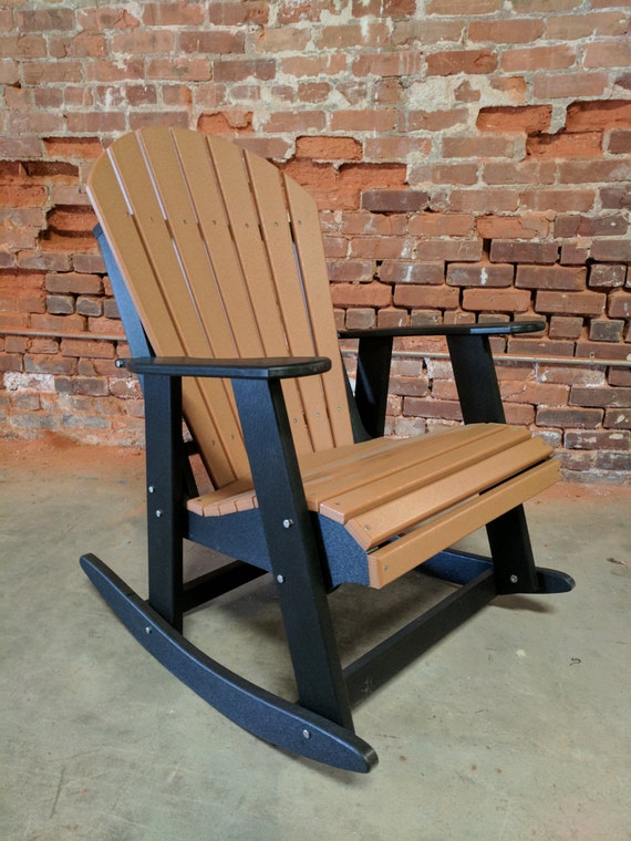 rocking adirondack chair two tone made from by theoutdoorchair