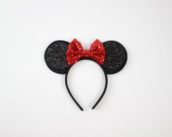 Minnie Mouse Ears | Minnie Ears | Minnie Mouse Birthday Outfit | Minnie Mouse Outfit | Minnie Mouse 1st Birthday Outfit | Disney Ears | Red