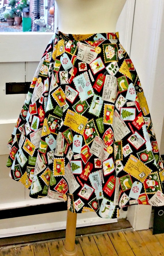 Christmas skirt full circle skirt holiday skirt