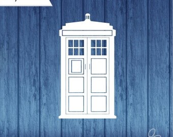 TARDIS decal, Doctor Who Decal, Dr Who decal, police box decal