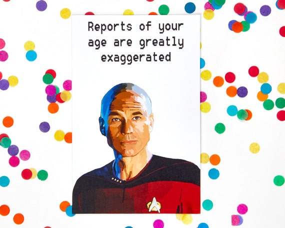 Star Trek Birthday Card Captain Jean Luc Picard Star Trek: