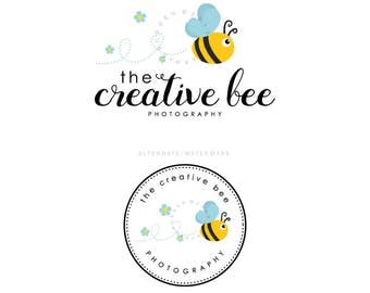 Abeja Logo Diseño Logo caprichosos niños Logo fotografía Logo lindo abeja