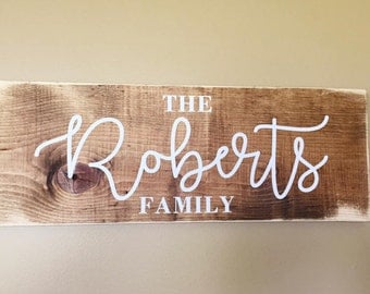 Family Name Sign | Last Name Sign | Wood Name Sign | Wedding Gift | Anniversary Gift | Wedding Sign | Family Established Wood Sign