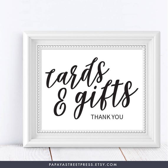 Wedding Cards and Gifts Sign template wedding gift table