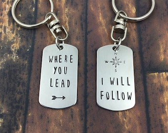 Where You Lead I Will Follow - Gilmore Girls Keychain Set