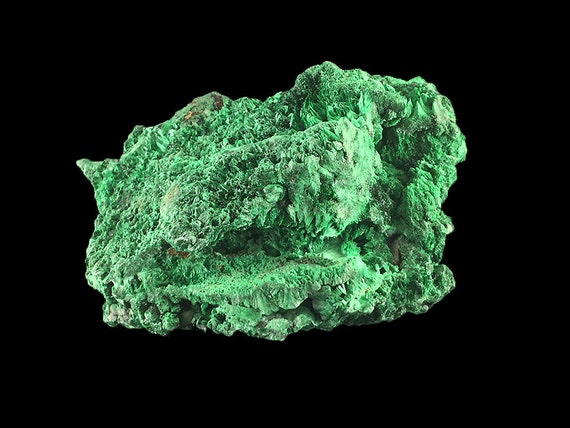 Malachite Fibrous Crystal Cluster 4 1/2" 1 lb. 6.3 oz Raw, Rough, Natural from the Congo A1064