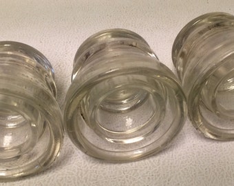 Antique Hemingray insulators, set of 3 insulators, Hemingray 45, glass insulator, Hamingray, industrial lighting, stempunk, lighting supply