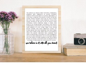 One Tree Hill Quote, OTH, One Tree hill poster