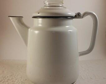 Enamelware coffee pot, kettle, Carafe