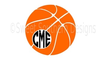 Download Basketball monogram | Etsy