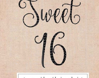 Download Sweet 16 SVG Cut Files svg dxf eps png jpg Birthday