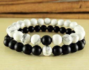 Couple bracelets wedding gift anniversary gift for couple jewelry partner bracelet husband gift for wife gift idea matching bracelets double