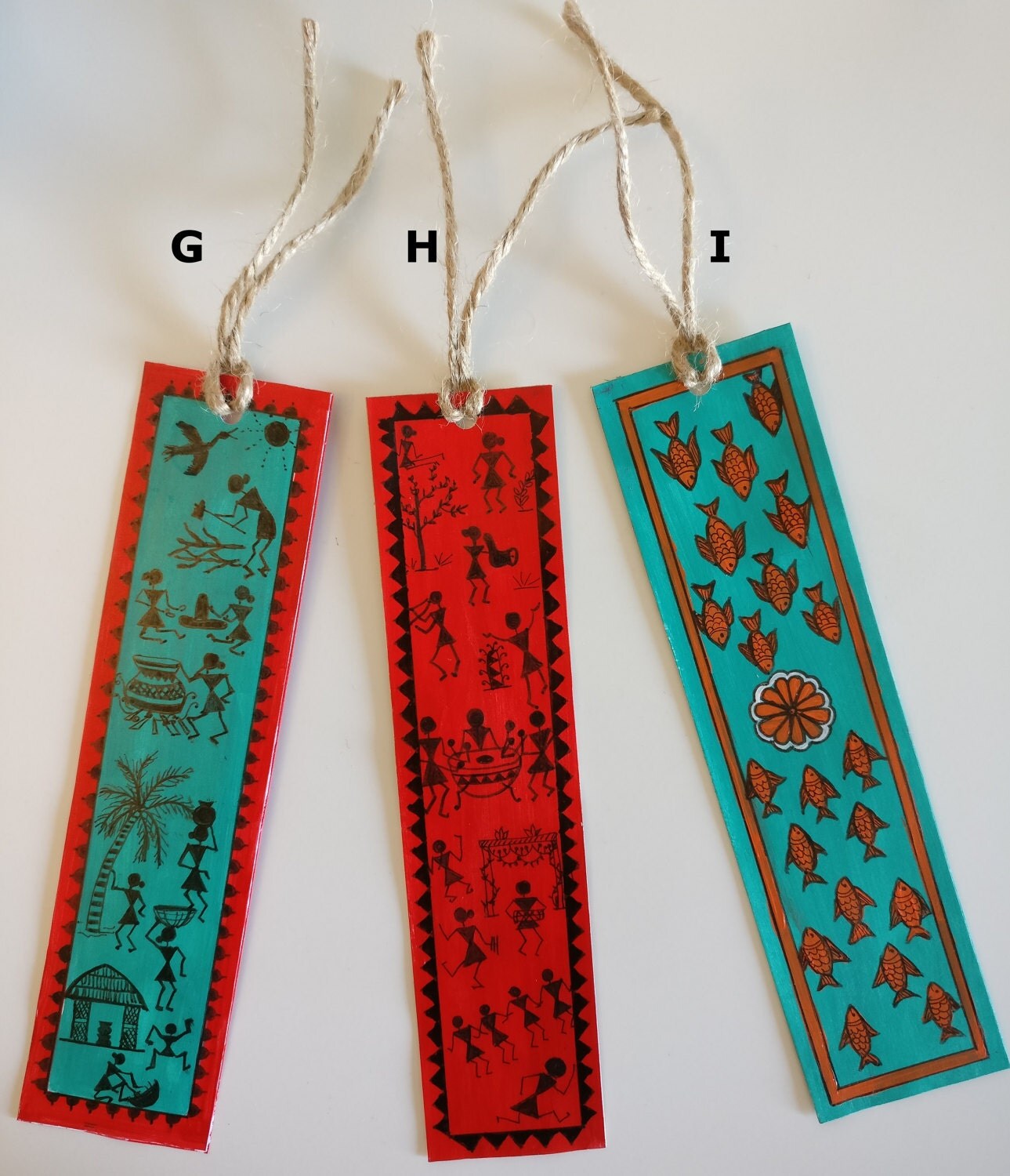Unique Bookmarks Folk art Paper bookmark Creative