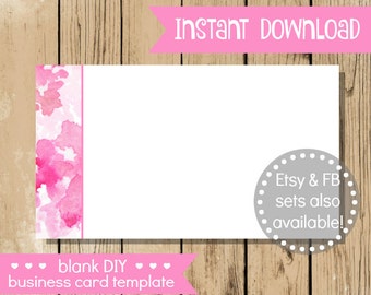 DIY Business Cards Instant Download Printable contact card