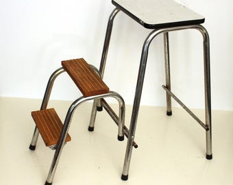 Vintage retro industrial step ladder from the 50s