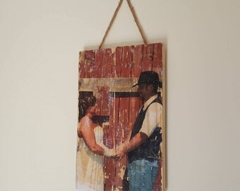 Personalized Wood Photo, Rustic Picture, Pallet Photo, Photo Transfer, Custom Wood Print, Pallet Art, Rustic Picture Frame, Picture on Wood