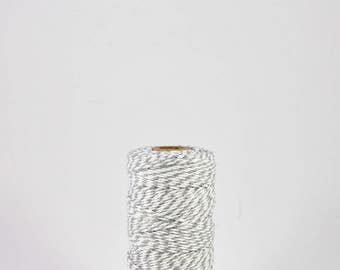 FULL SPOOL Grey and White Baker's Twine - 100m