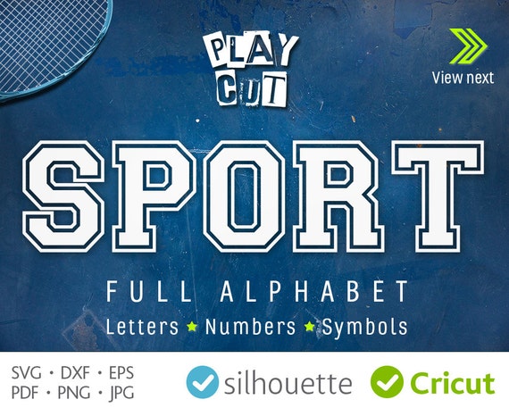 Download SPORT Monogram Svg Cricut Font svg Jersey Double Sport letters