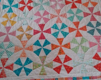 Bright Colorful Kaleidoscope Quilt