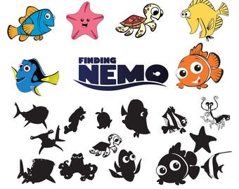Finding nemo svg|Nemo ,png,jpg,eps for Print/ Silhouette Cameo/Cricut and Many More