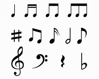 Download Music note clipart | Etsy