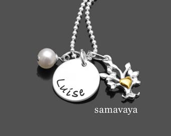Name chain SELECT heart BÄUMCHEN 925 Silver necklace engraved jewelry