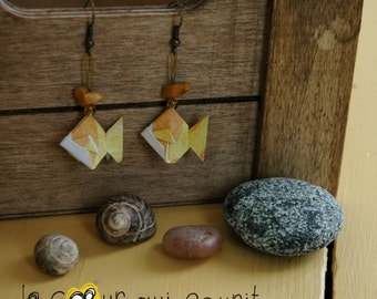 Origami (fish) - P003 earrings