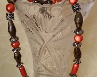 Mandarin - collar with paper beads