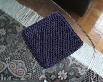 Crochet coasters Square coasters Purple coasters Drink coasters
