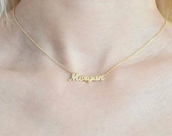 14K Gold Dainty Name Necklace - Personalized Necklace - Gold Name Necklace - Custom Name Necklace - Name Jewelry - Mother's Day Gift