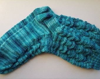 Blue wool socks, blue socks, warm socks, knit socks, winter socks, speckled socks, blue knit socks, blue winter socks, nordic socks