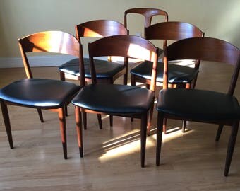 Set of six Danish Modern teak Dining Chairs