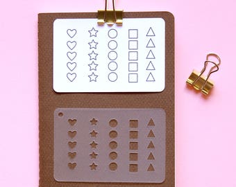 Stencil, Bullet journal, Stencil planner,Planner template, Personal planner, habit tracker stencil, checklist template