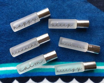 Essential Oil Labels, 10ml Roller Labels, Personalized Oil Roller Labels