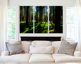 Vivid Green Forest - Canvas Art