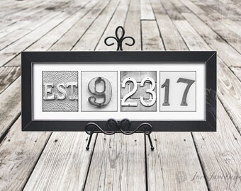 Wedding date frame | Etsy