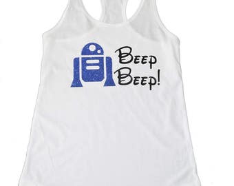 R2D2 Shirt, Star Wars Shirt, R2D2 Star Wars Costume, R2D2 Costume, Star Wars Shirt, Workout Tank Top, Run Disney Tank