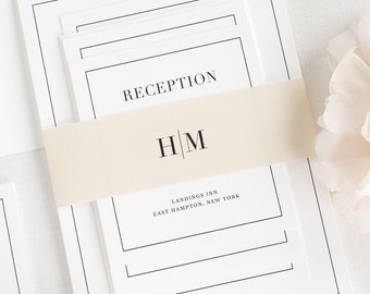 Glam Monogram Wedding Invitations - Deposit