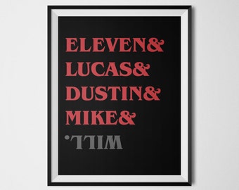 Stranger Things Poster Eleven Minimalist Wall Art Tv Show Decor Stranger Things Art Print Dustin Demogorgon Minimal Digital Art Print
