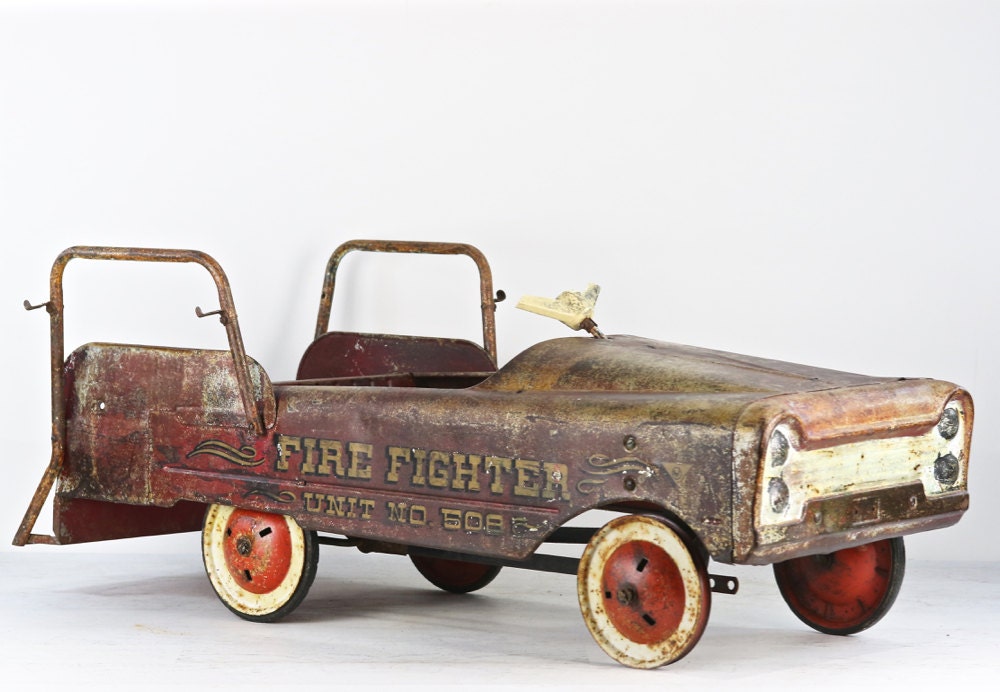 vintage fire pedal car