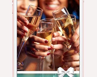 Bridal shower snapchat geofilter, Tiffany and co. filter, birthday filter, party filter, wedding filter, Tiffany & Co. Invitation, sweet 16