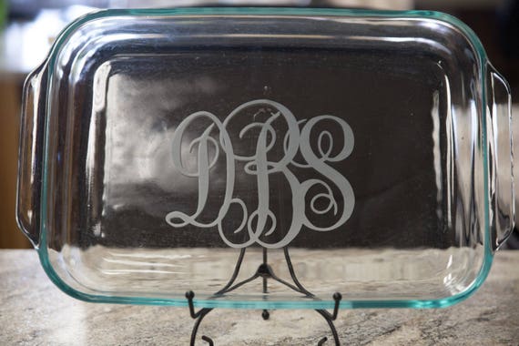 Personalized Baking dish Wedding gift Etched by WaterfallDesigns