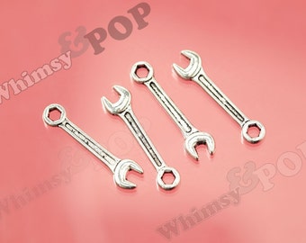 10 - Tibetan Silver Tool Wrench Charms, Wrench Finding, Wrench Charm, 24mm x 6mm (6-1A)