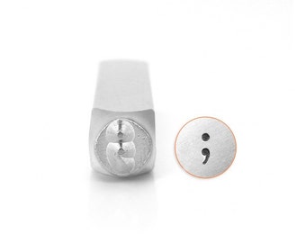ImpressArt Metal Design Stamp, 6mm SEMICOLON, Punctuation Stamps, tol0666