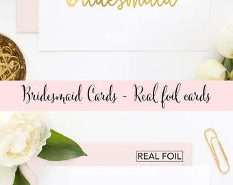 Thank You for Being My Bridesmaid Card - Thank You Bridesmaid - Thank You Matron of Honor Card - Thank You Flower Girl Card