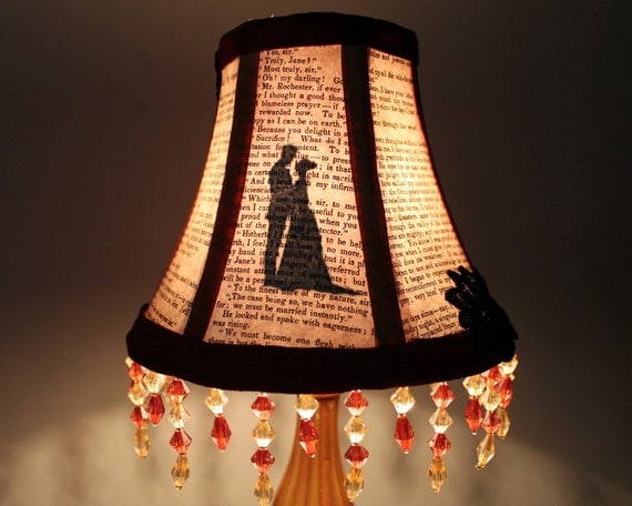 decoupage glass lamp shade Page Jane Eyre Shade Decoupage Book Mini Literary Lamp