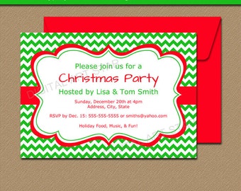 Christmas Invitation Template EDITABLE Xmas Invitations Cute