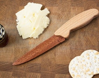 Small Cheese Knife - Cake Knife - Wooden Knife - Sapele and Beech