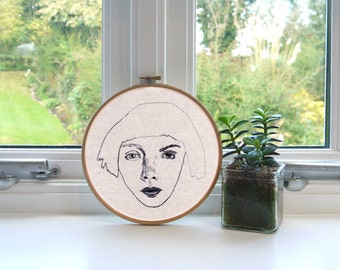 Pretty Ugly // Original Artwork // Hand Embroidery // 7" Hoop // Illustration